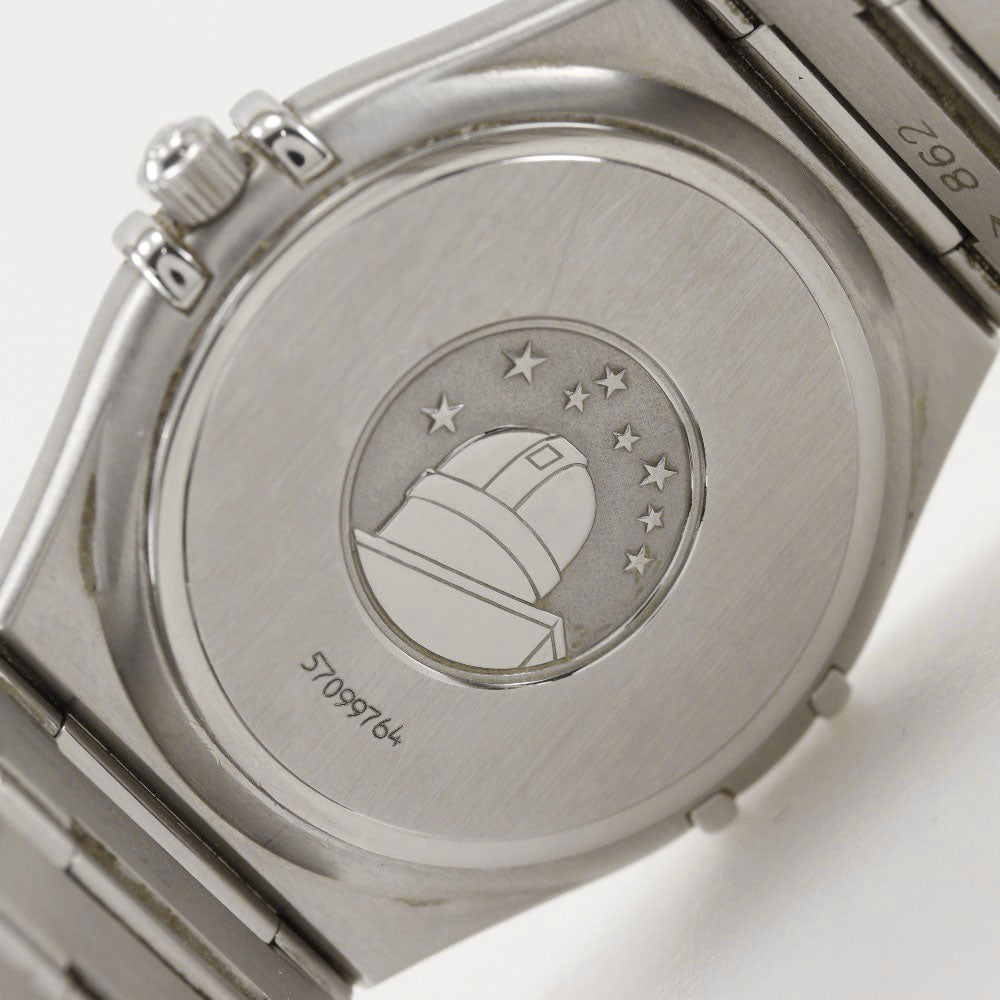 Omega Watches Quartz 1512.40 Stainless Steel Silver Constellation Navy Dial Mens