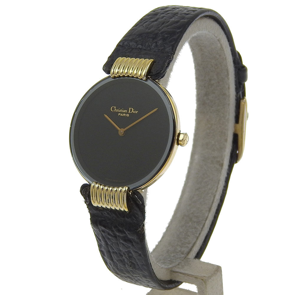 Christian Dior Watches Quartz 46153-3 Plated Gold Gold Bakira Black Dial Women
