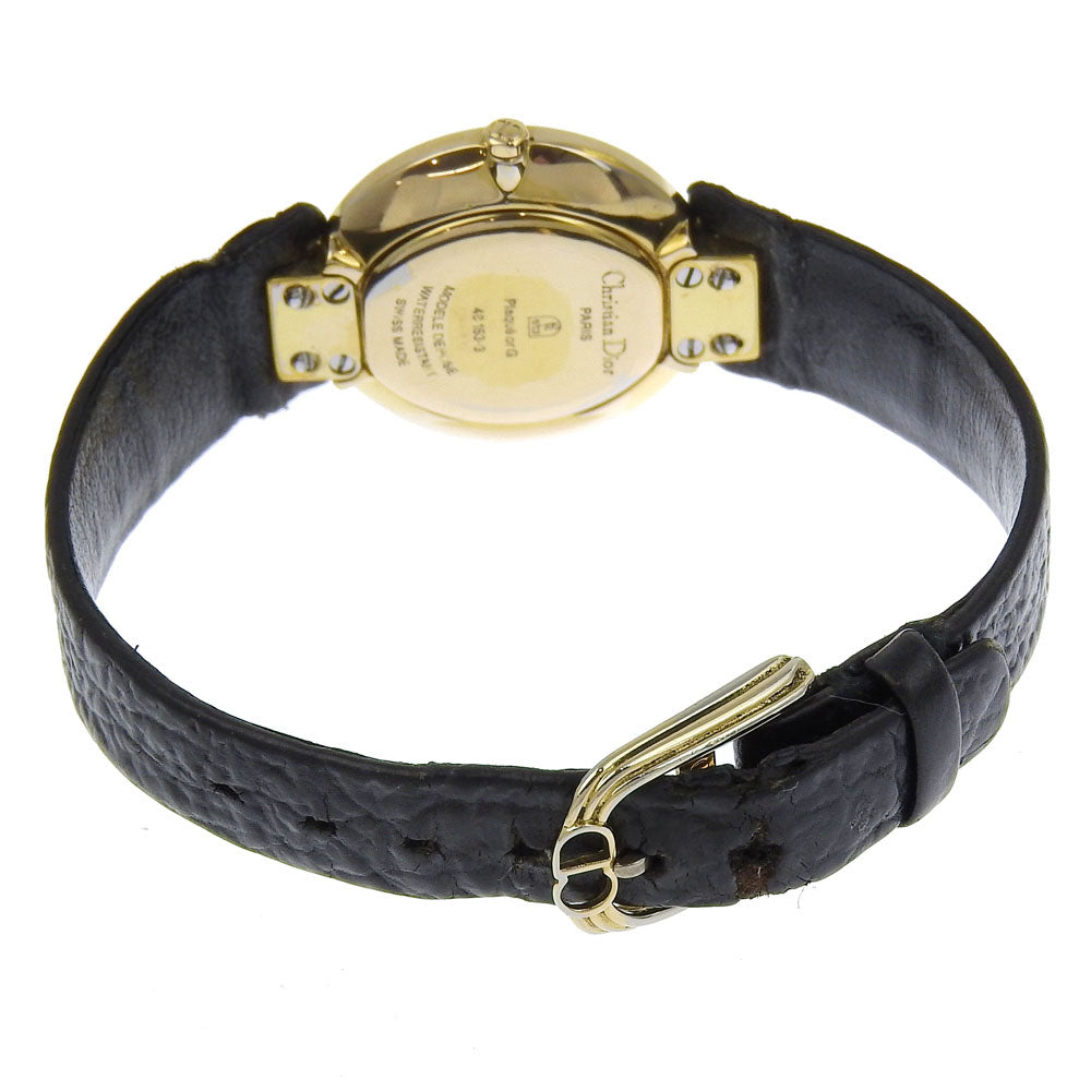 Christian Dior Watches Quartz 46153-3 Plated Gold Gold Bakira Black Dial Women