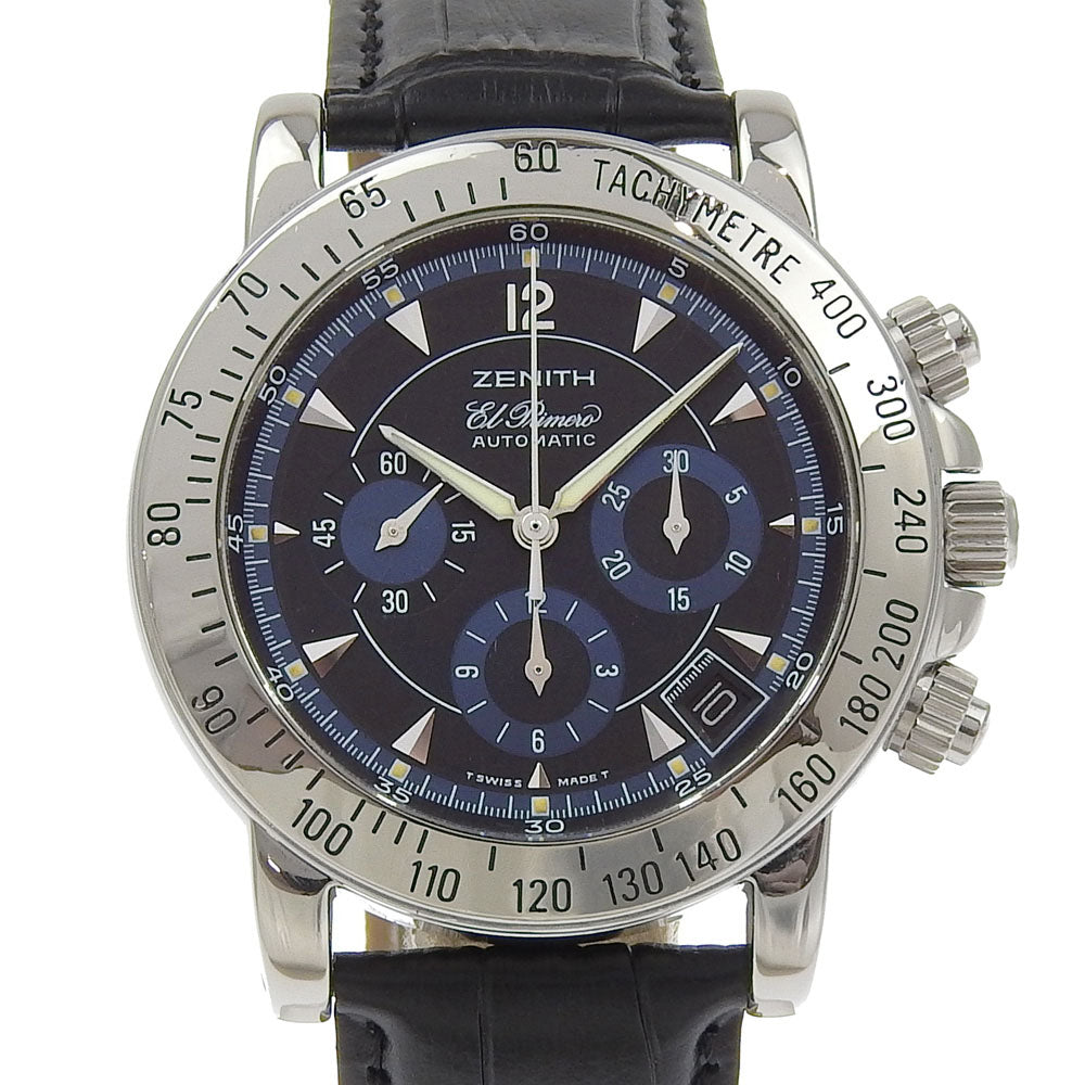 Zenith Watches Mechanical Automatic 02.0461.400 Stainless Steel , Embossed Leather Silver Cal.400