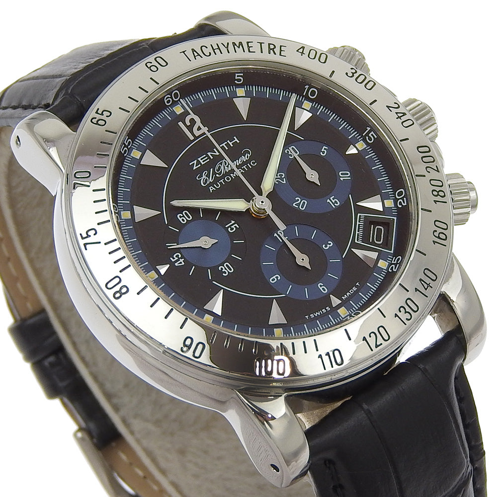 Zenith Watches Mechanical Automatic 02.0461.400 Stainless Steel , Embossed Leather Silver Cal.400