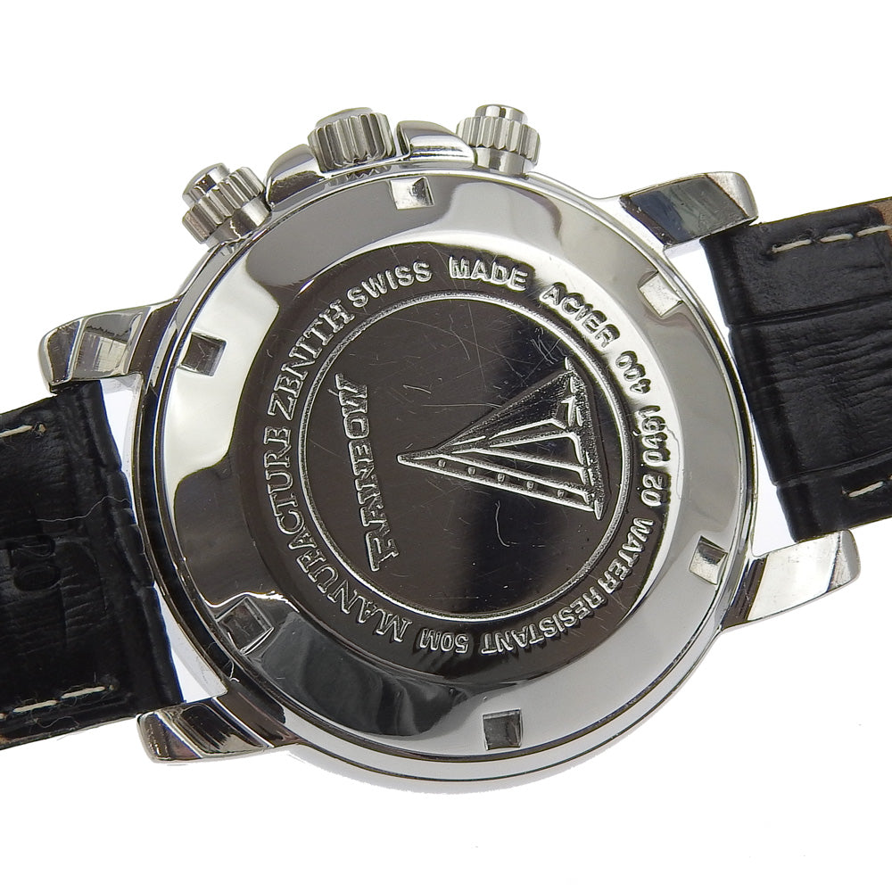 Zenith Watches Mechanical Automatic 02.0461.400 Stainless Steel , Embossed Leather Silver Cal.400
