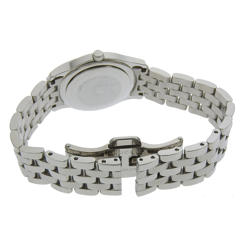 Gucci Watches Quartz 5500L Stainless Steel Silver G Class Black Dial Women