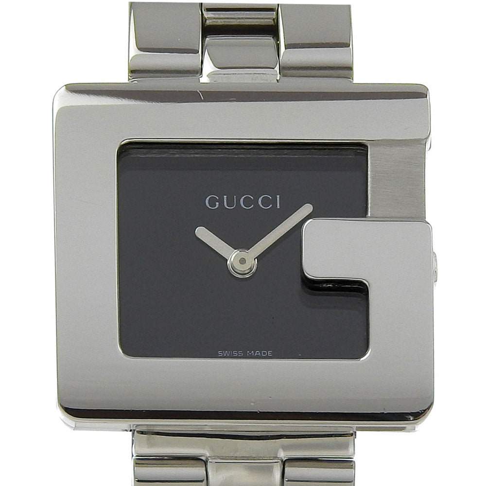 Gucci Watches Quartz 3600L Stainless Steel Silver G Watch Black Dial Women