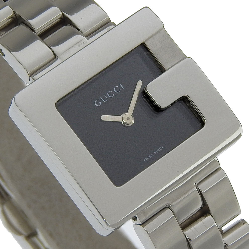 Gucci Watches Quartz 3600L Stainless Steel Silver G Watch Black Dial Women