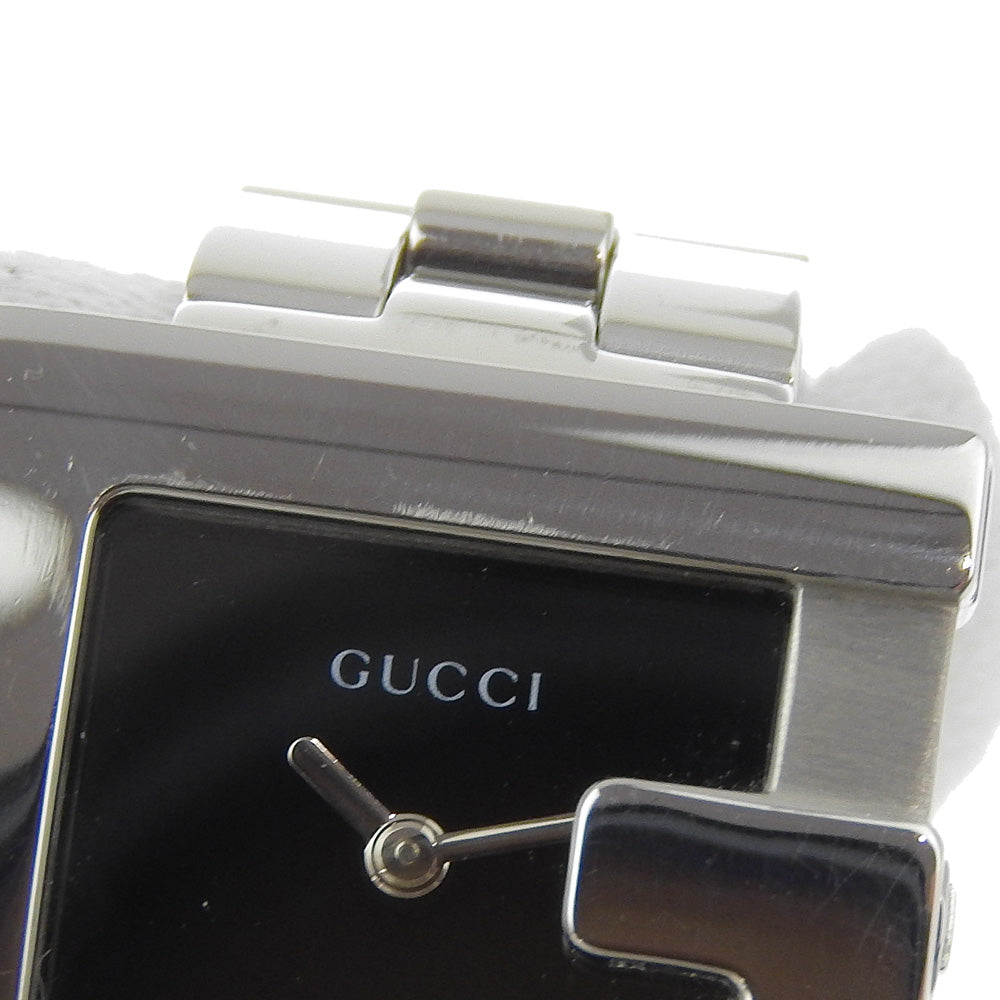 Gucci Watches Quartz 3600L Stainless Steel Silver G Watch Black Dial Women