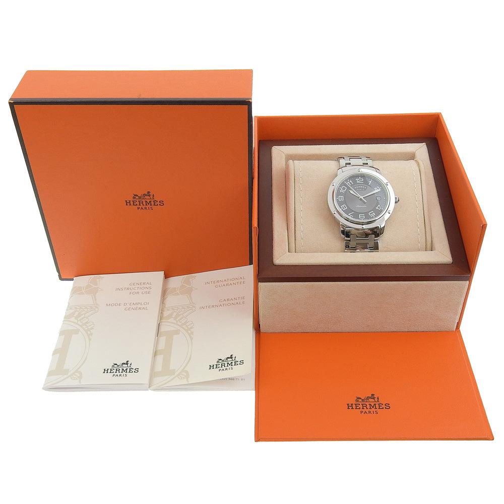 Hermes Watches Mechanical Automatic Cp2.810 Stainless Steel Silver Clipper Gray Dial Mens