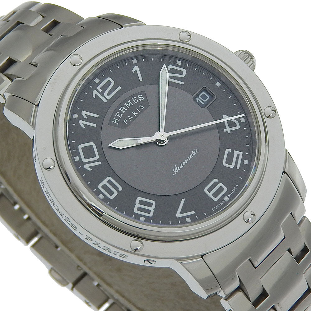 Hermes Watches Mechanical Automatic Cp2.810 Stainless Steel Silver Clipper Gray Dial Mens