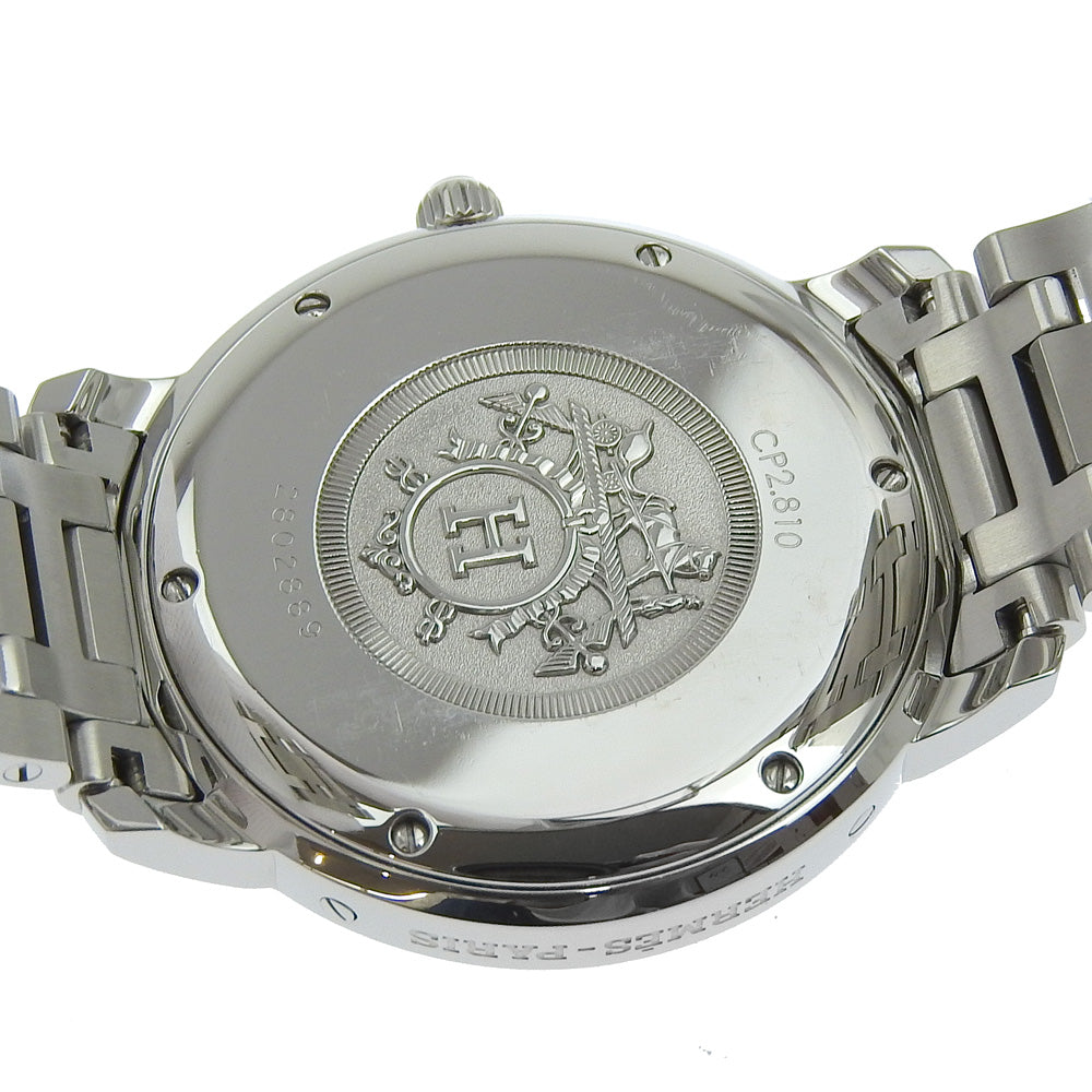 Hermes Watches Mechanical Automatic Cp2.810 Stainless Steel Silver Clipper Gray Dial Mens