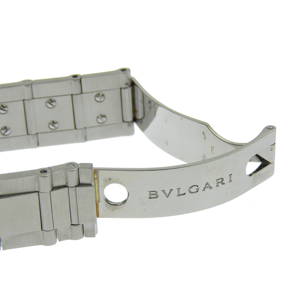 Bvlgari Watches Mechanical Automatic Scb38S Stainless Steel Silver Diagonoscouba Black Dial Mens