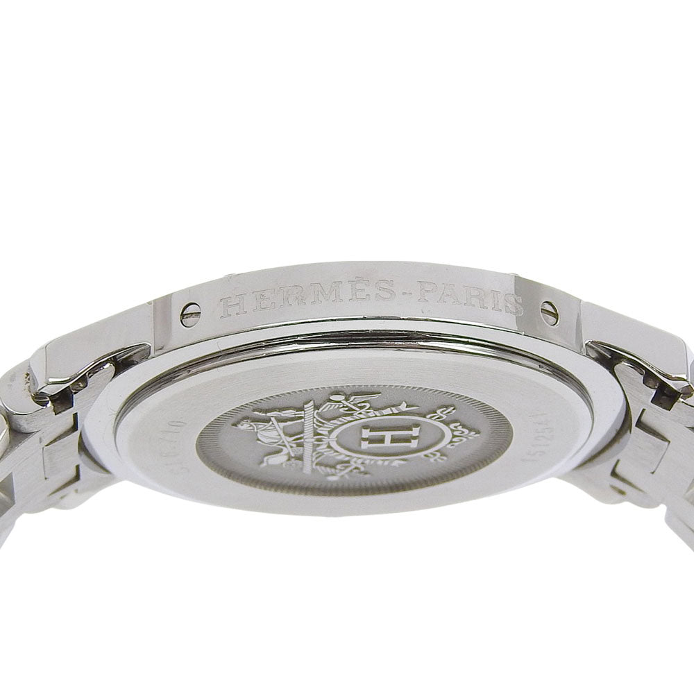 Hermes Watches Quartz Cl6.710 Stainless Steel Silver Clipper White Dial Mens