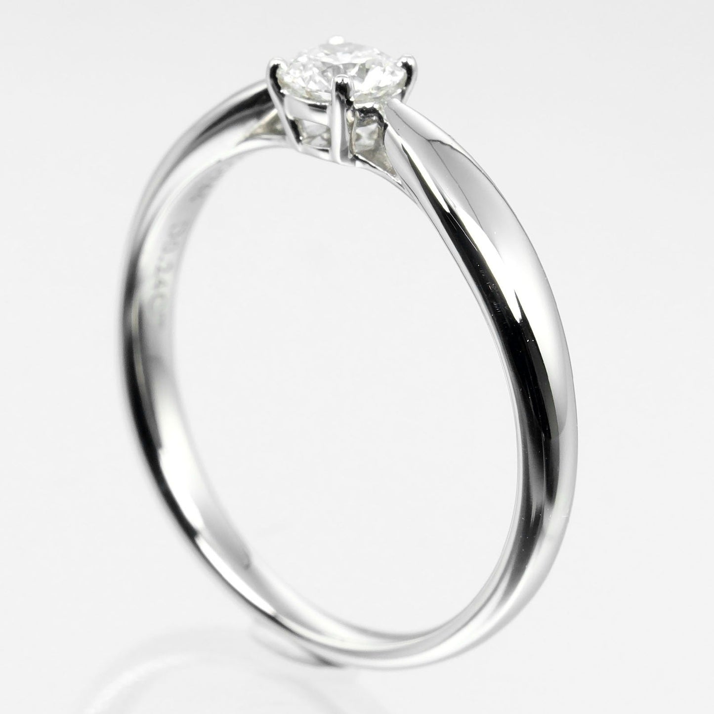 Tiffany&Co. Ring 0.24Ct Pt950Platinum, Diamond Silver Harmony Solitaire Women