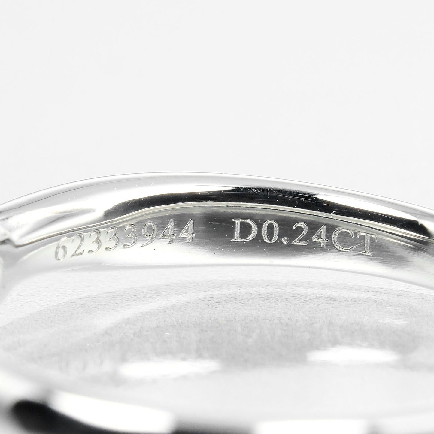 Tiffany&Co. Ring 0.24Ct Pt950Platinum, Diamond Silver Harmony Solitaire Women