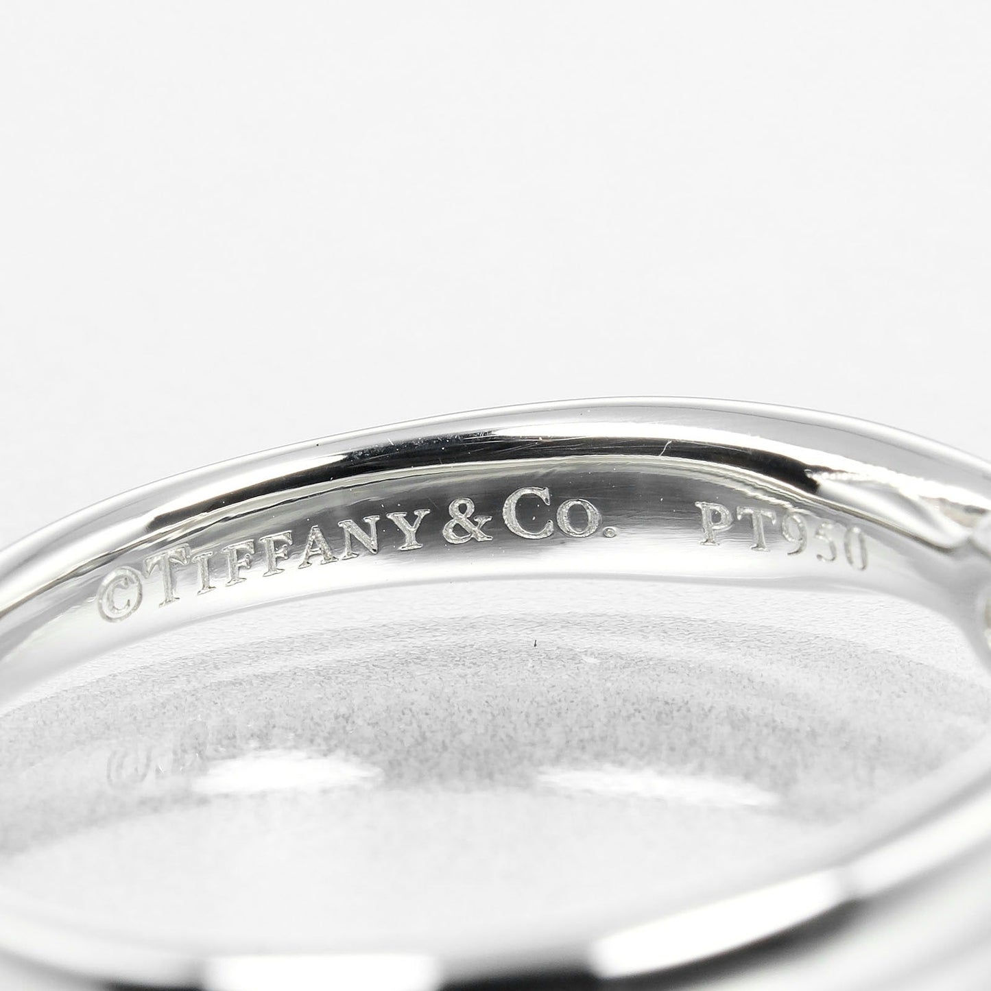 Tiffany&Co. Ring 0.24Ct Pt950Platinum, Diamond Silver Harmony Solitaire Women