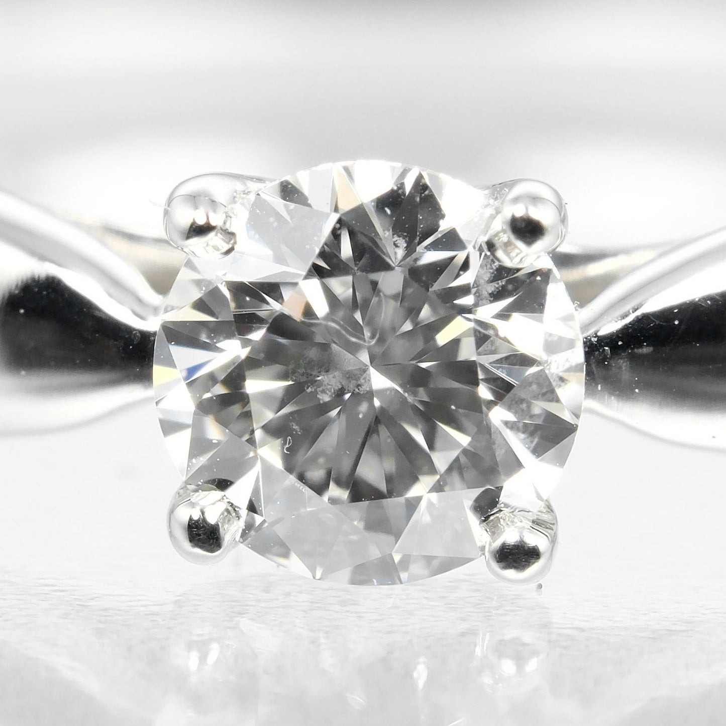 Tiffany&Co. Ring 0.24Ct Pt950Platinum, Diamond Silver Harmony Solitaire Women