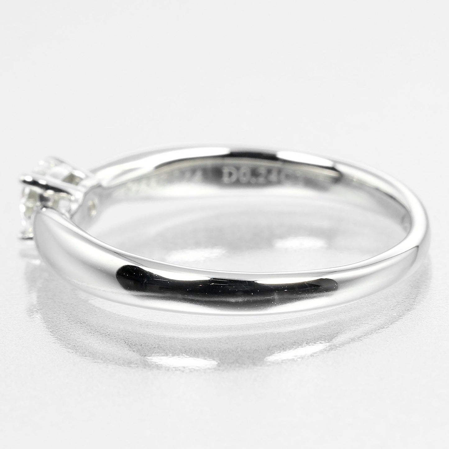 Tiffany&Co. Ring 0.24Ct Pt950Platinum, Diamond Silver Harmony Solitaire Women