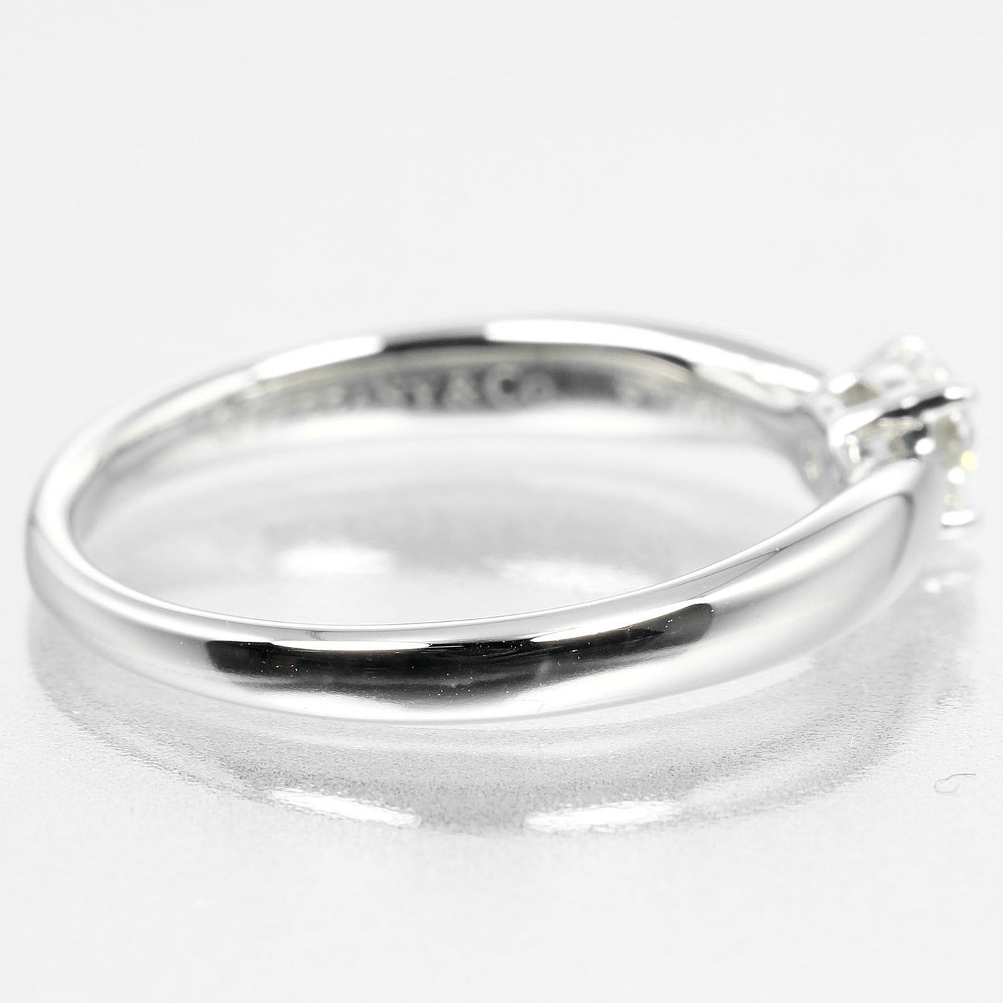 Tiffany&Co. Ring 0.24Ct Pt950Platinum, Diamond Silver Harmony Solitaire Women