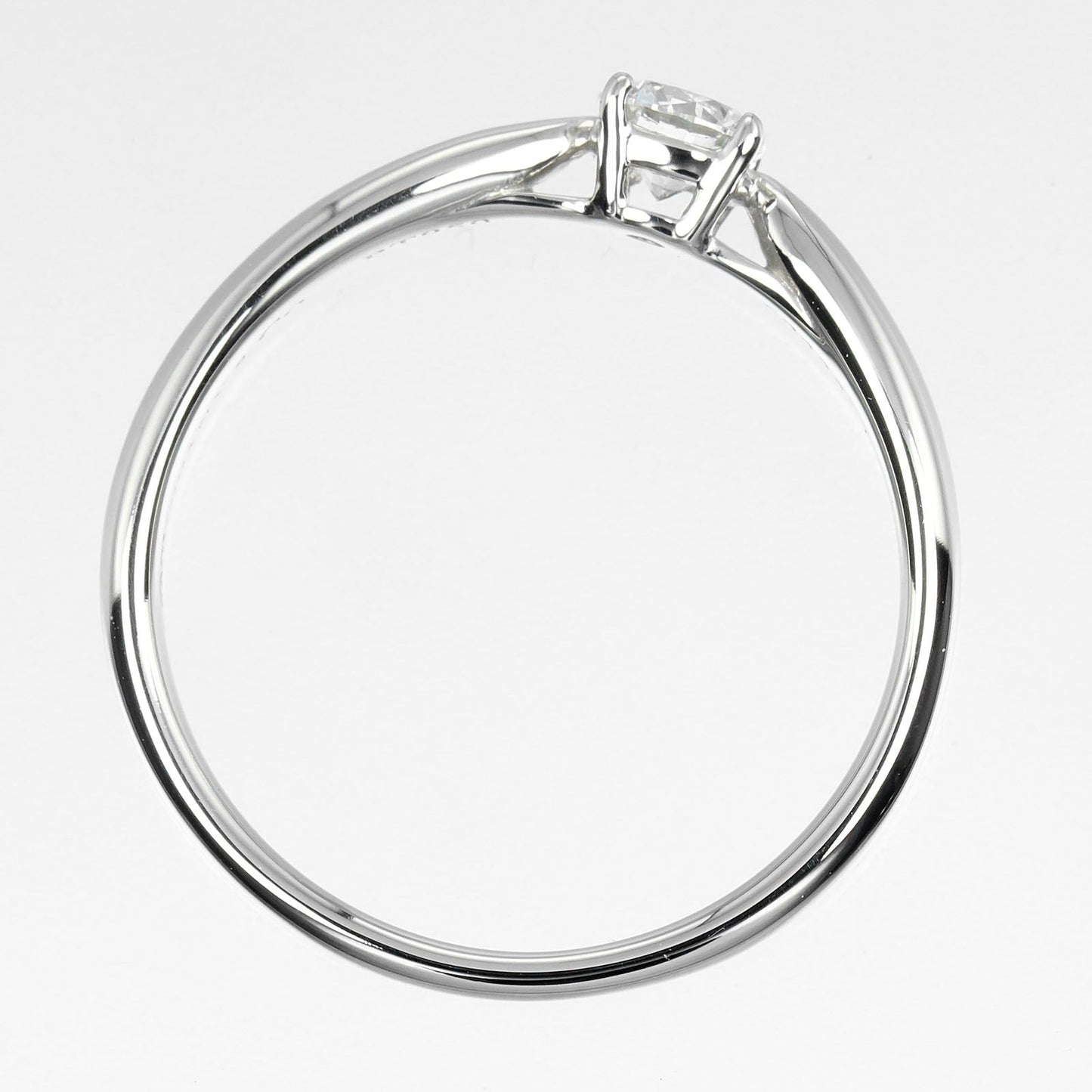 Tiffany&Co. Ring 0.24Ct Pt950Platinum, Diamond Silver Harmony Solitaire Women