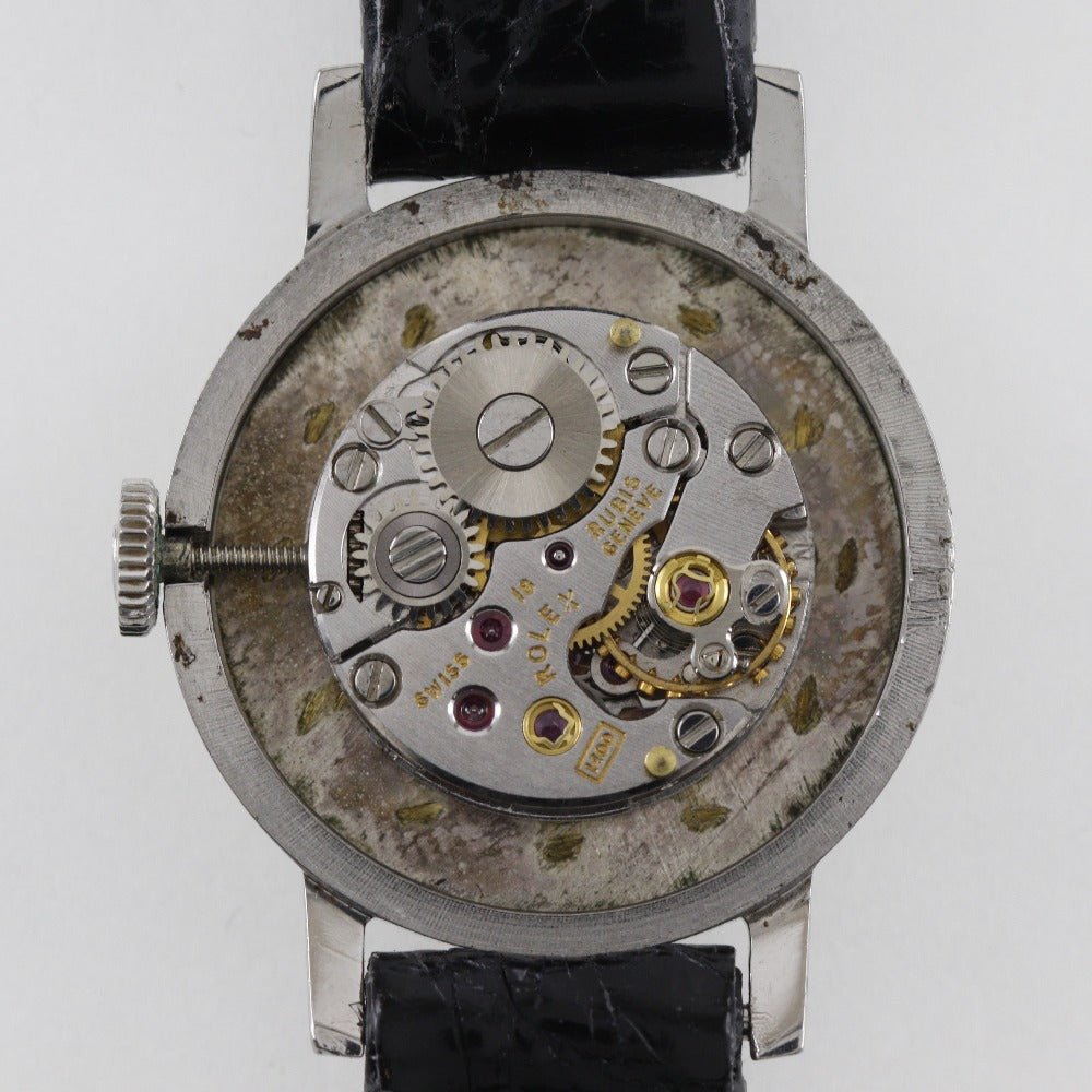 Rolex Watches Hand Winding 2649 Stainless Steel , Leather Silver Cal.1400 No. 2 Precision Silver