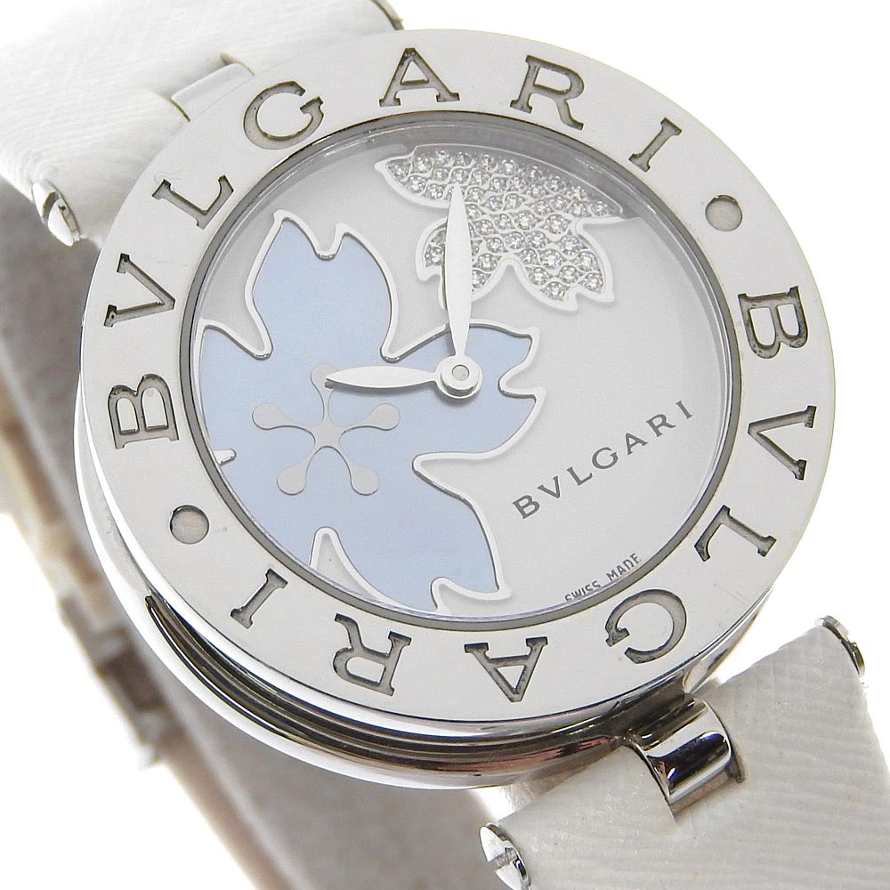 Bvlgari Watches Quartz Bz30Fdsl Stainless Steel , Leather White Be Zero One B-Zero1 White Shell