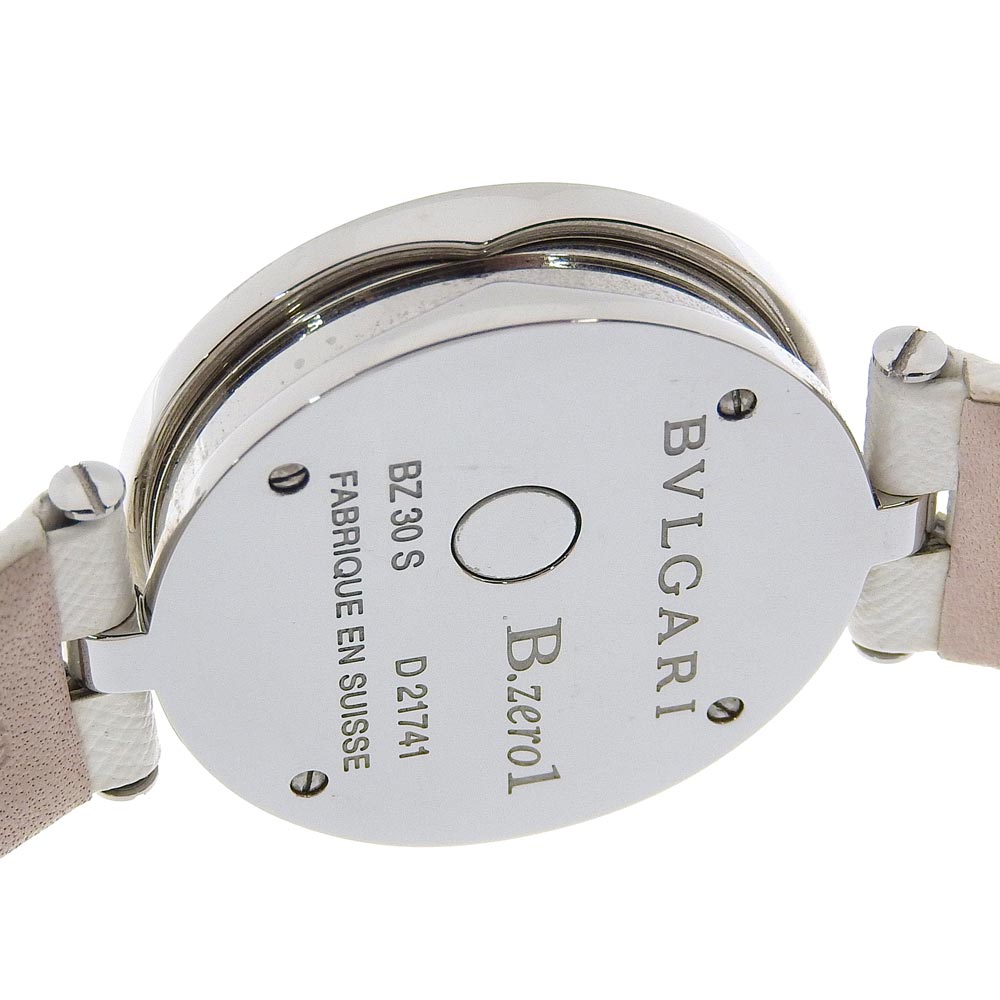 Bvlgari Watches Quartz Bz30Fdsl Stainless Steel , Leather White Be Zero One B-Zero1 White Shell