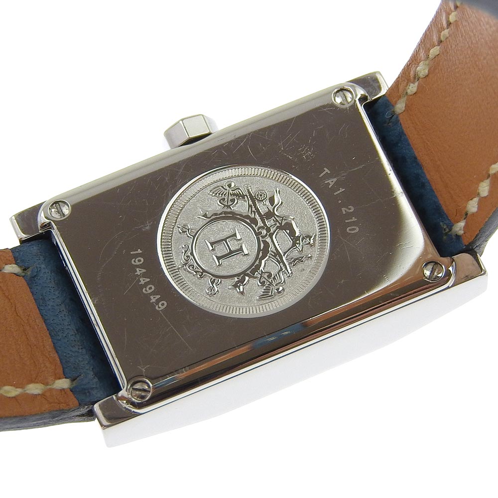 Hermes Watches Quartz Ta1.210 Stainless Steel , Leather Blue Tandem Blue Dial Women