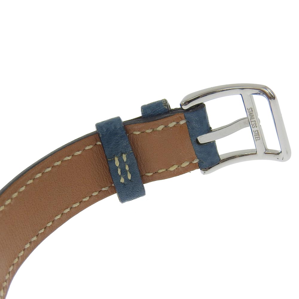 Hermes Watches Quartz Ta1.210 Stainless Steel , Leather Blue Tandem Blue Dial Women
