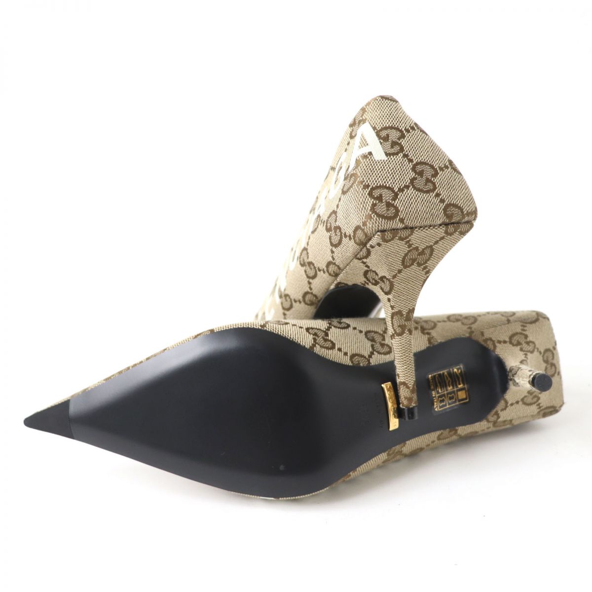 Gucci Pumps Gg Canvas Brown Type Women 36.5