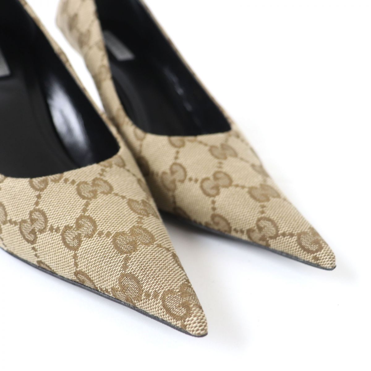 Gucci Pumps Gg Canvas Brown Type Women 36.5