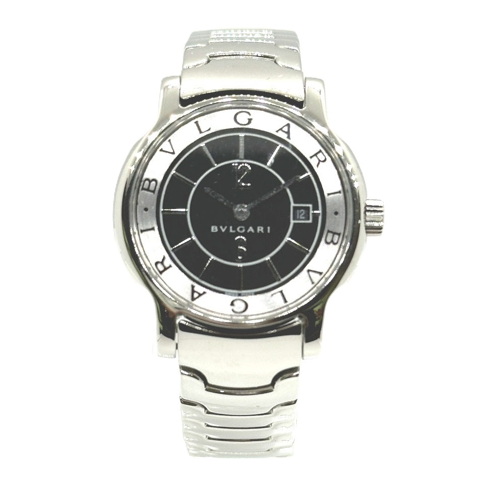 Bvlgari Watches Quartz St29S Stainless Steel Silver Solo Tempo Black Dial Women