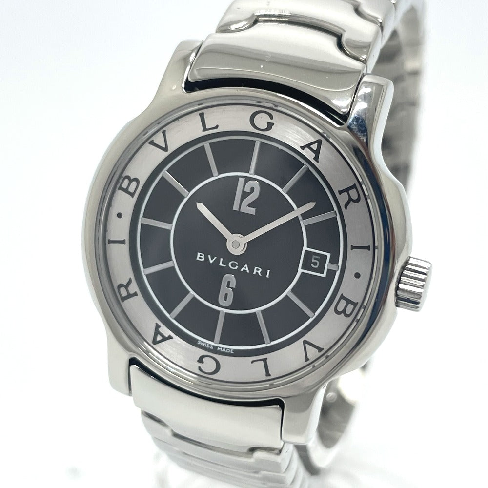 Bvlgari Watches Quartz St29S Stainless Steel Silver Solo Tempo Black Dial Women