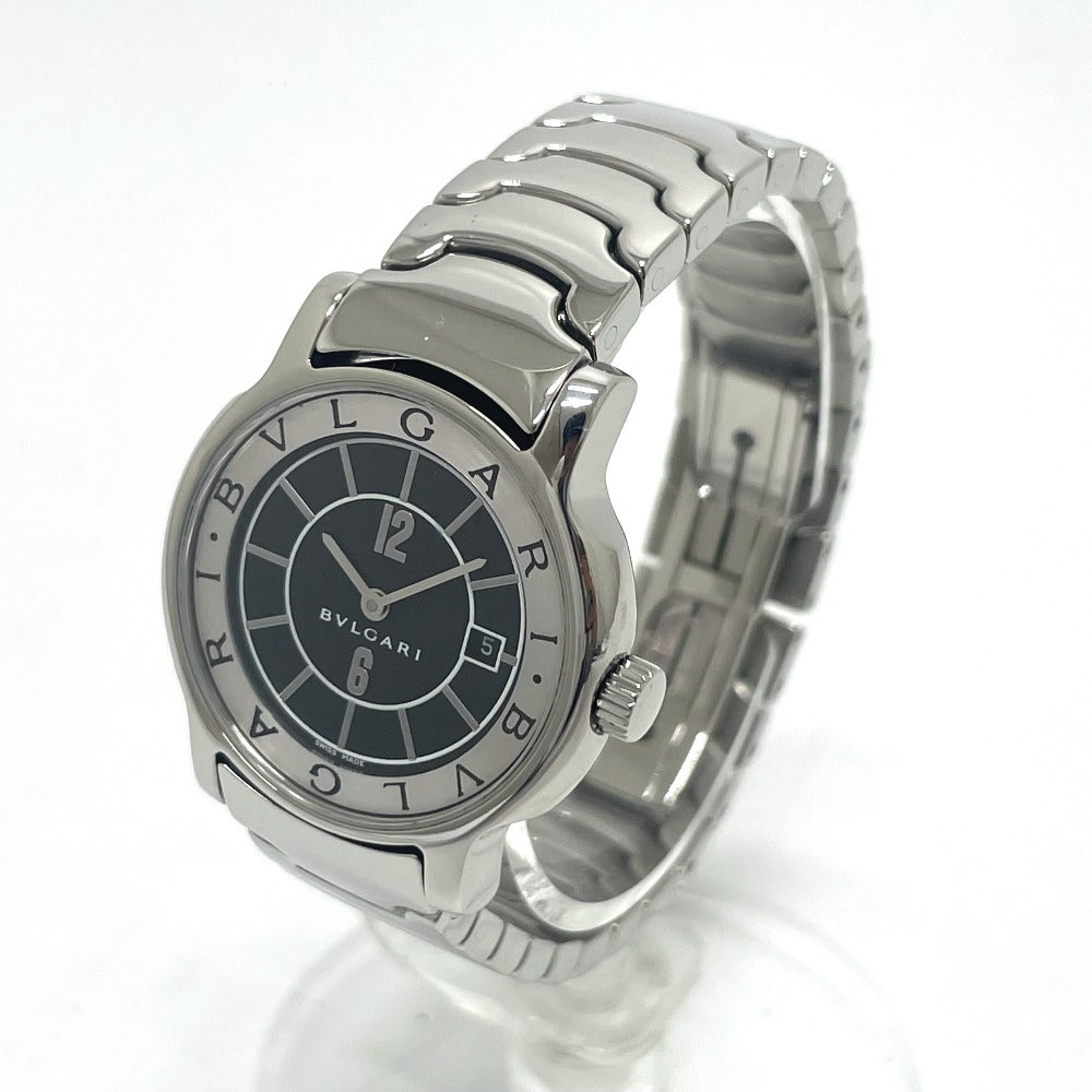 Bvlgari Watches Quartz St29S Stainless Steel Silver Solo Tempo Black Dial Women