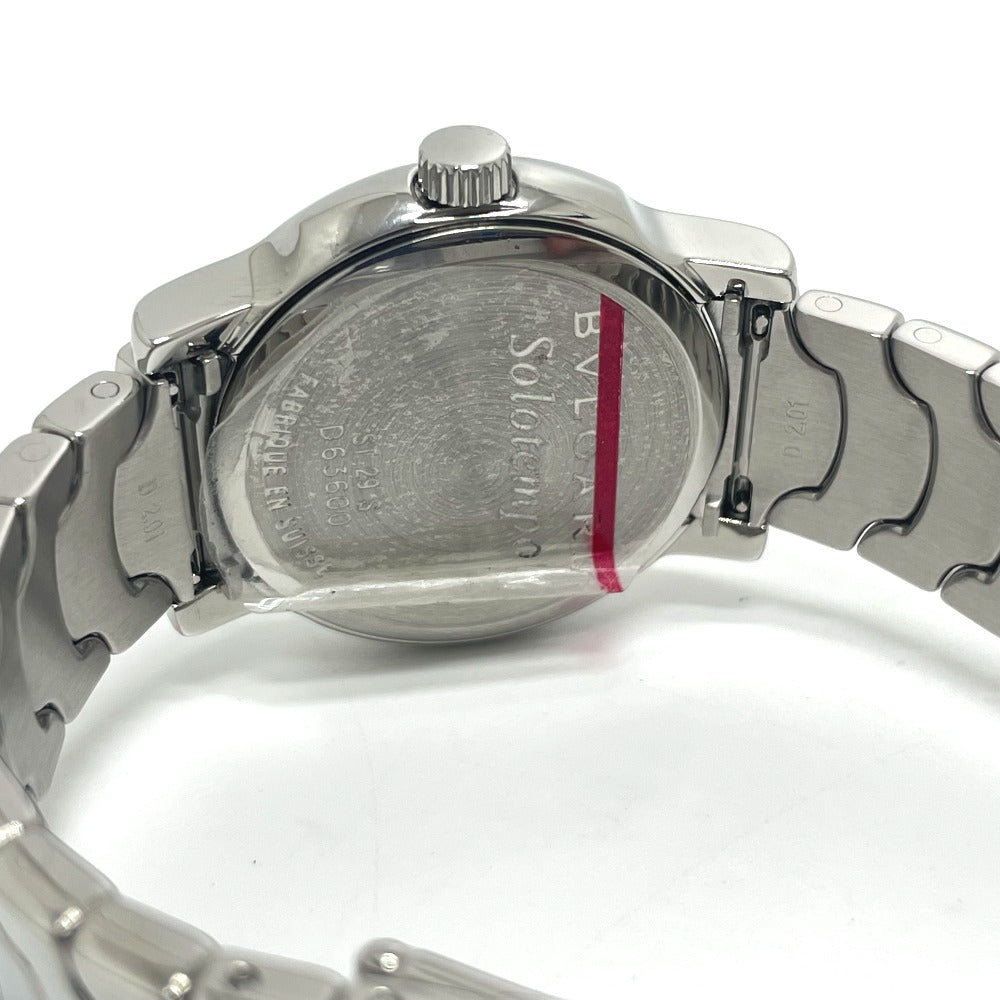 Bvlgari Watches Quartz St29S Stainless Steel Silver Solo Tempo Black Dial Women