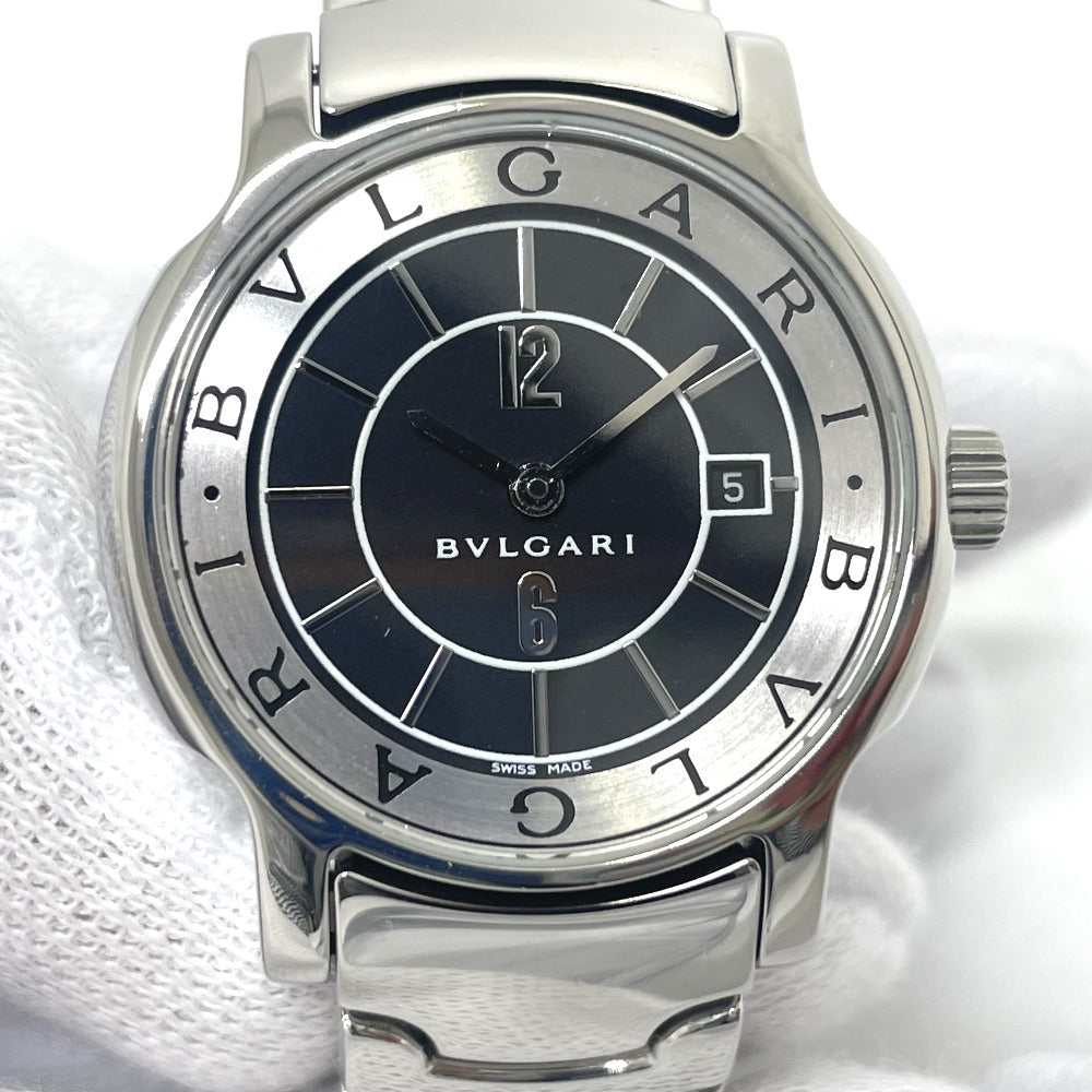 Bvlgari Watches Quartz St29S Stainless Steel Silver Solo Tempo Black Dial Women