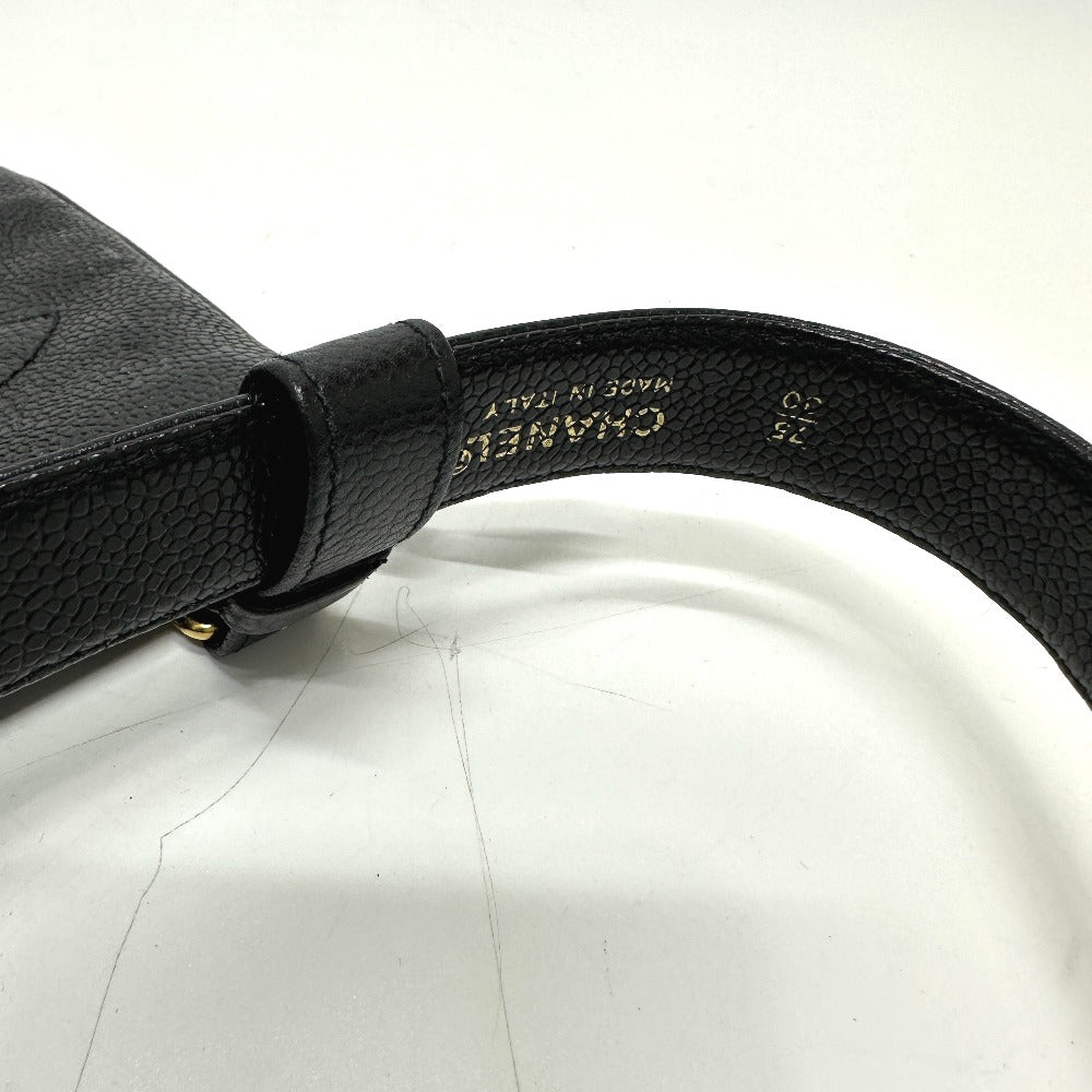 Chanel Pouch Caviar Skin Black Cc Coco Mark Waist Pouch Women 75/30