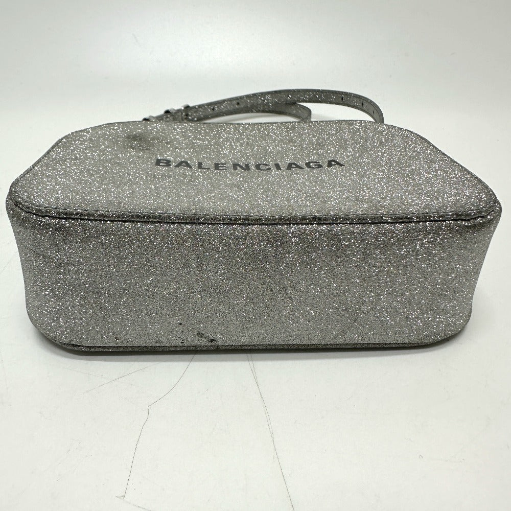 Balenciaga Shoulder Bag 552372 Leather Silver Logo Everyday Camera Bag Women