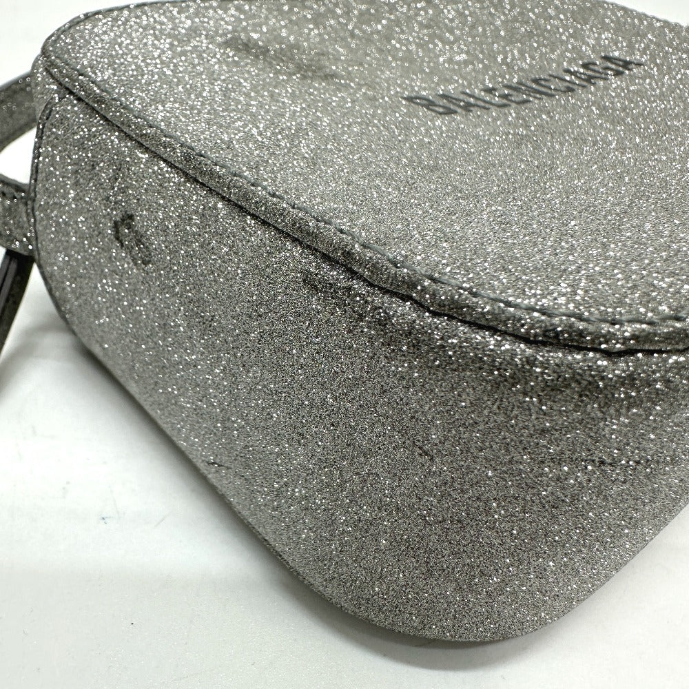 Balenciaga Shoulder Bag 552372 Leather Silver Logo Everyday Camera Bag Women