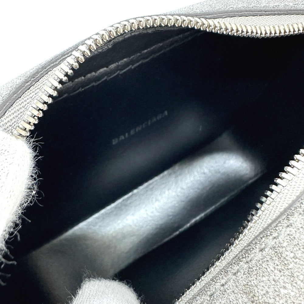 Balenciaga Shoulder Bag 552372 Leather Silver Logo Everyday Camera Bag Women