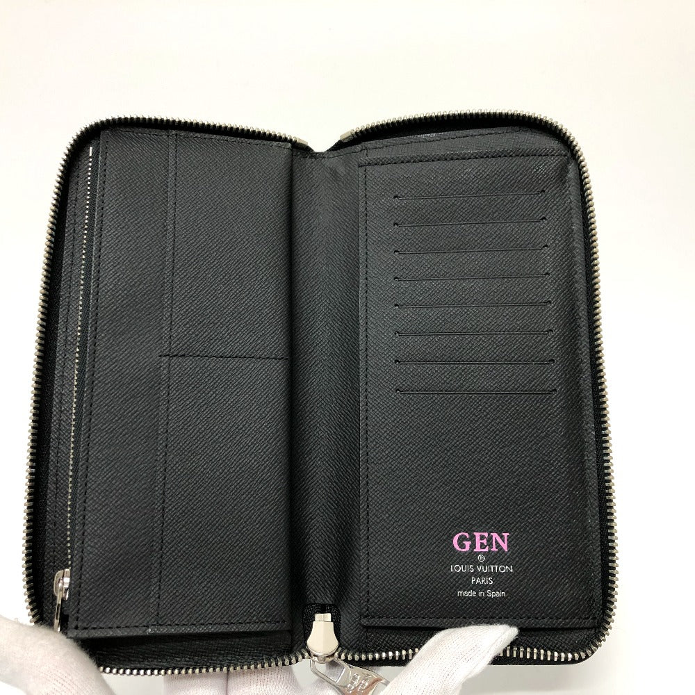Louis Vuitton Long Wallet Purse M60965 Epi Leather Black Epi Zippy Wallet Vertical Mens