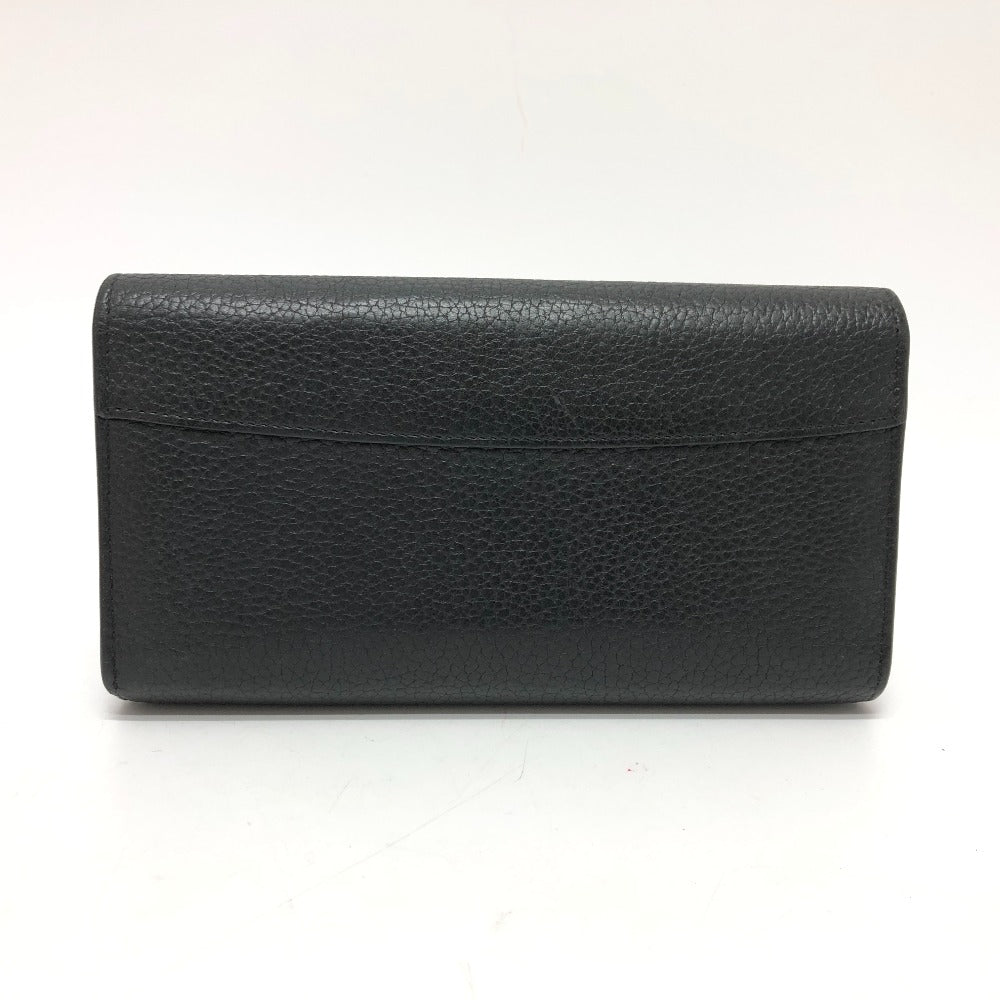 Louis Vuitton Long Wallet Purse M61248 Taurillon Clemence Leather Black Lv Logo Portefeuille