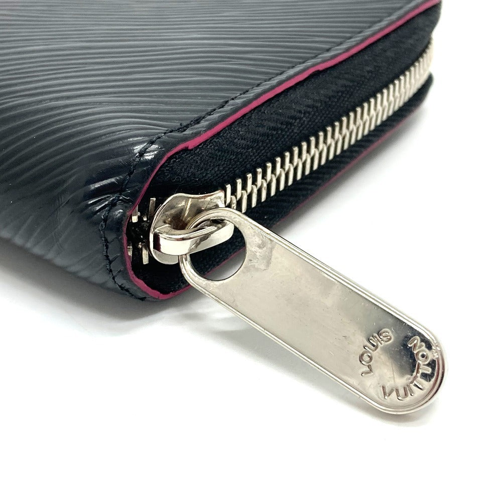 Louis Vuitton Long Wallet Purse M64838 Epi Leather Black Epi Zippy Wallet Women