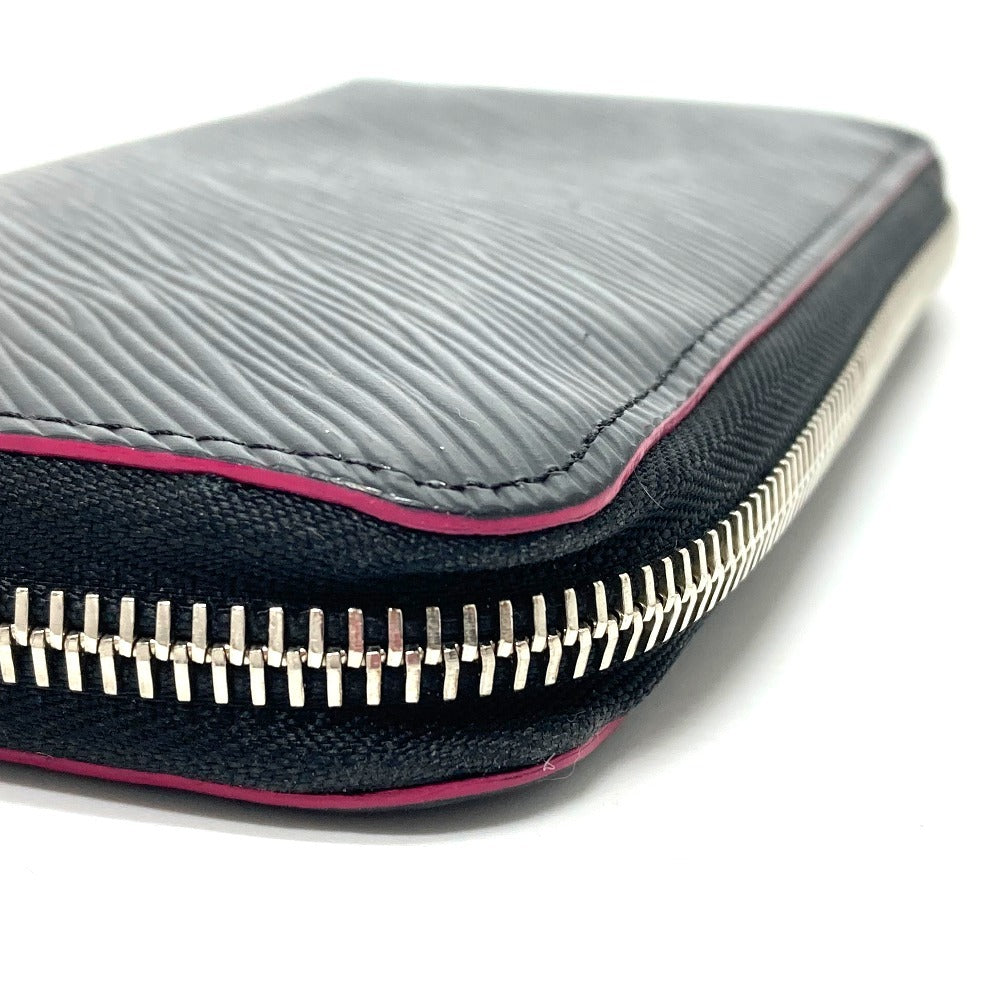 Louis Vuitton Long Wallet Purse M64838 Epi Leather Black Epi Zippy Wallet Women