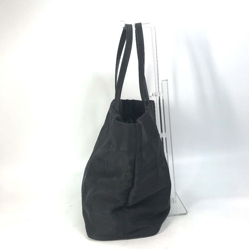 Chanel Tote Bag A15991 Nylon / Leather Black Cc Coco Mark New Travel Line Mm Women