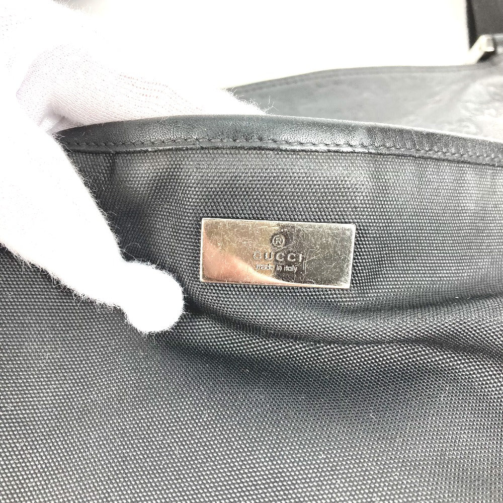 Gucci Shoulder Bag 161822 Leather, Nylon Black Guccisima Gg Mens