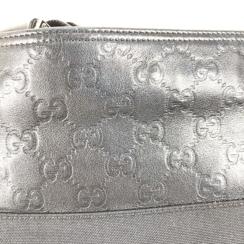 Gucci Shoulder Bag 161822 Leather, Nylon Black Guccisima Gg Mens