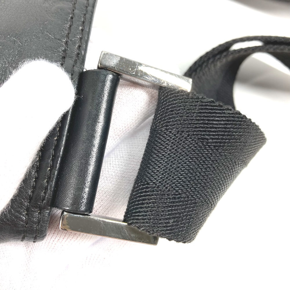 Gucci Shoulder Bag 161822 Leather, Nylon Black Guccisima Gg Mens