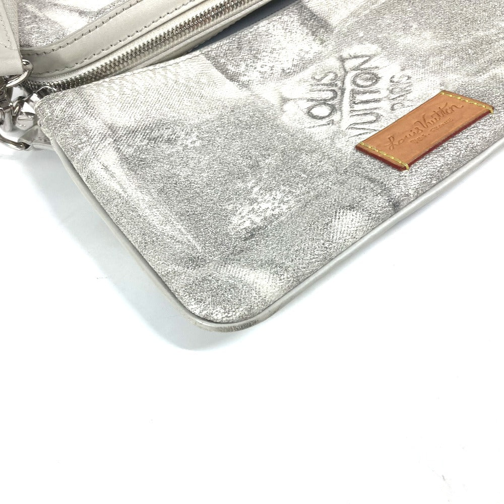 Louis Vuitton Shoulder Bag N50068 Canvas, Damier Salt Canvas Gray Damier Salt Trio Messenger Mens