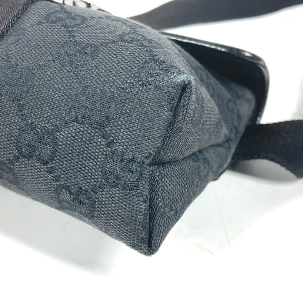 Gucci Sling Bag 131236 Gg Canvas / Leather Black Cross Gg Unisex(Unisex)