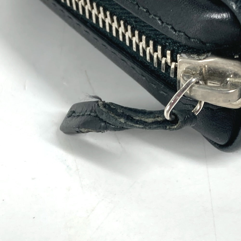 Gucci Long Wallet Purse 278635 Leather Black Gg Micro Guccisima Unisex(Unisex)