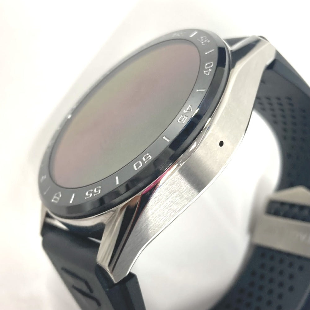 Tag Heuer Watches Quartz Sbg8A10 Stainless Steel, Rubber Black Smart Watch Connected Black Dial Mens